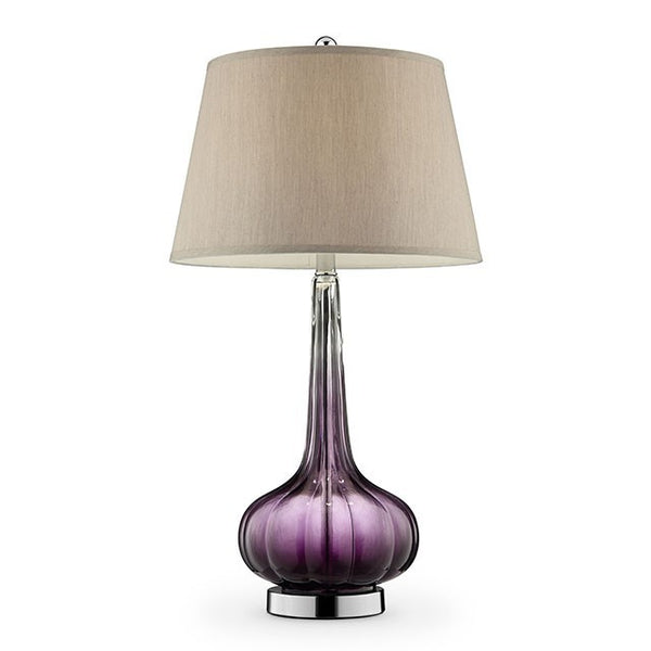 Cairo Table Lamp Purple Onion Glass